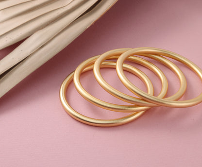 Gold Plated Matte Bangle