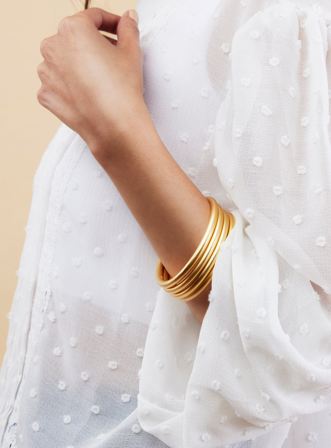 Gold Plated Matte Bangle