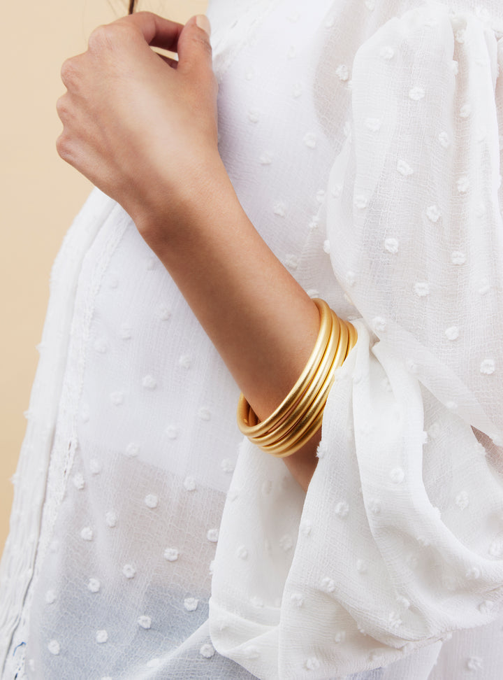 Gold Plated Matte Bangle