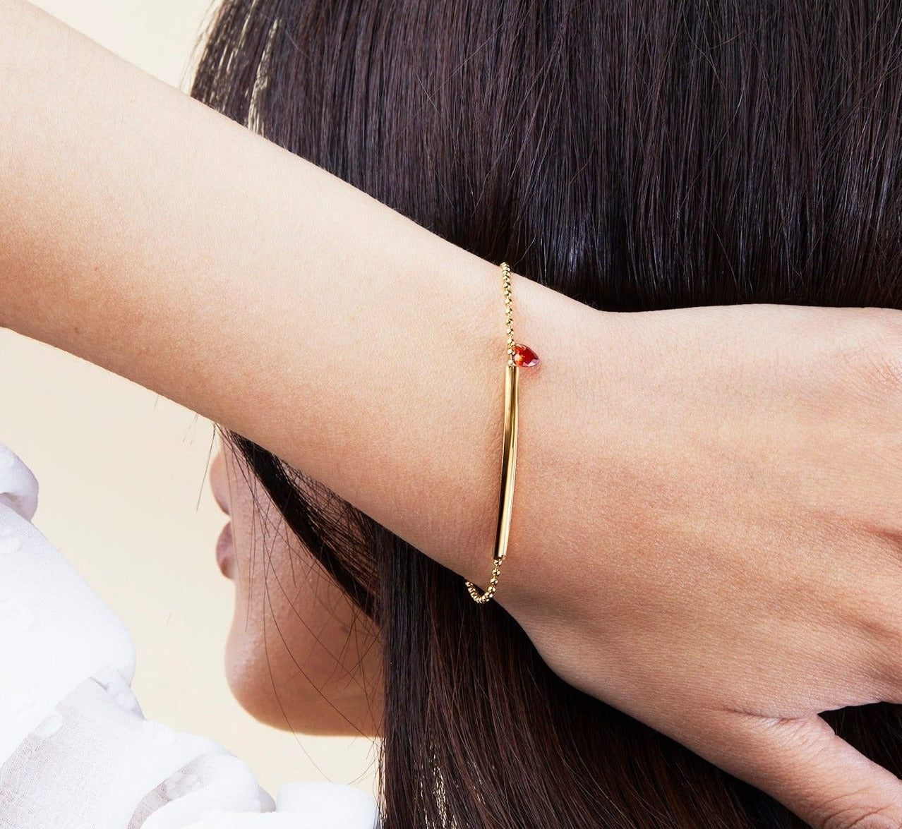 Red Crystal Heart Bracelet