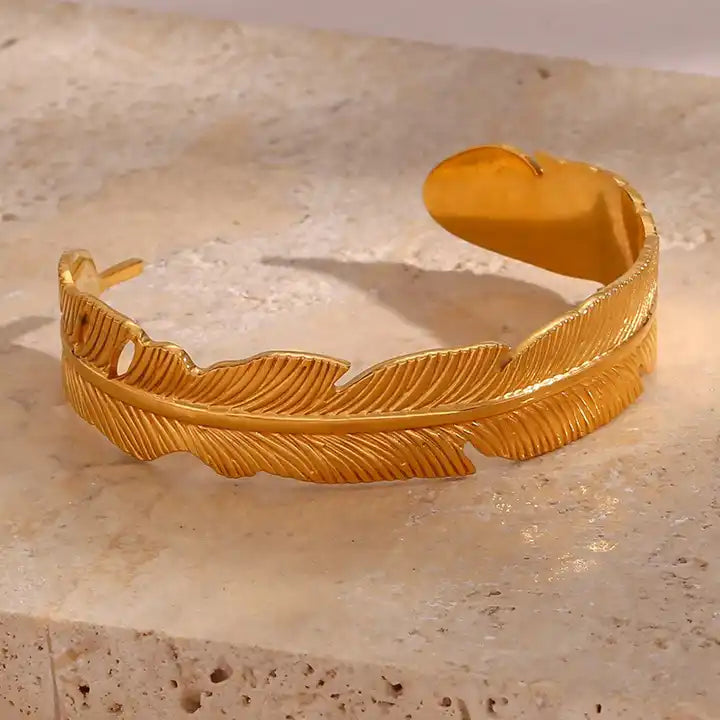 Leaf Bangle Bracelet