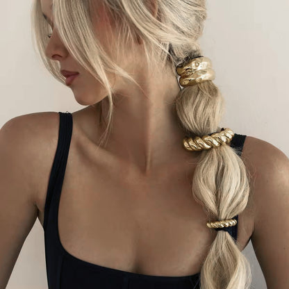 Chunky Semi-circular Twist Hair Ties