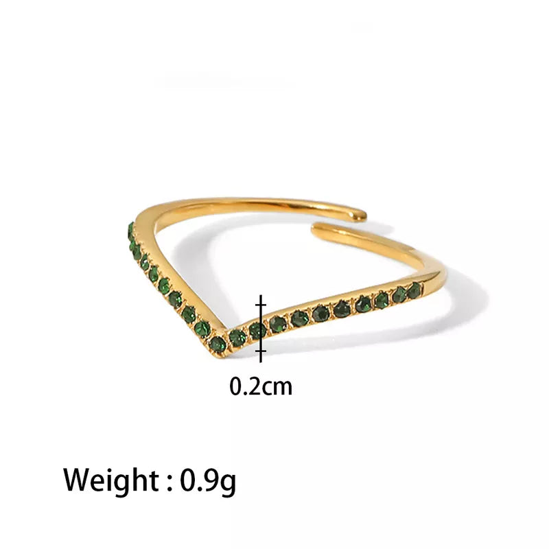 Thin Cubic Color Zirconia Geometric C3