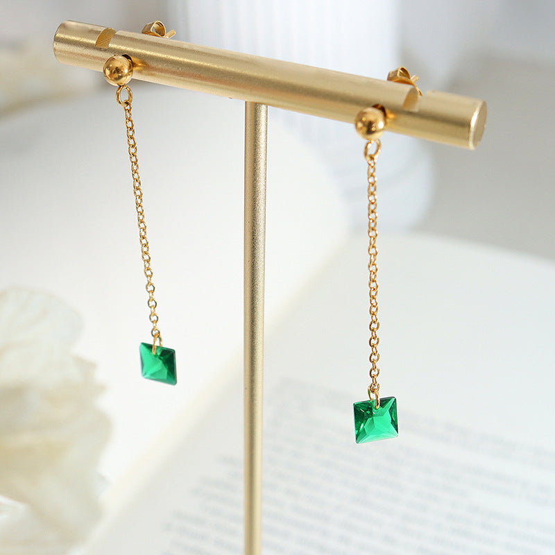 Emerald Pendant and Earring Set