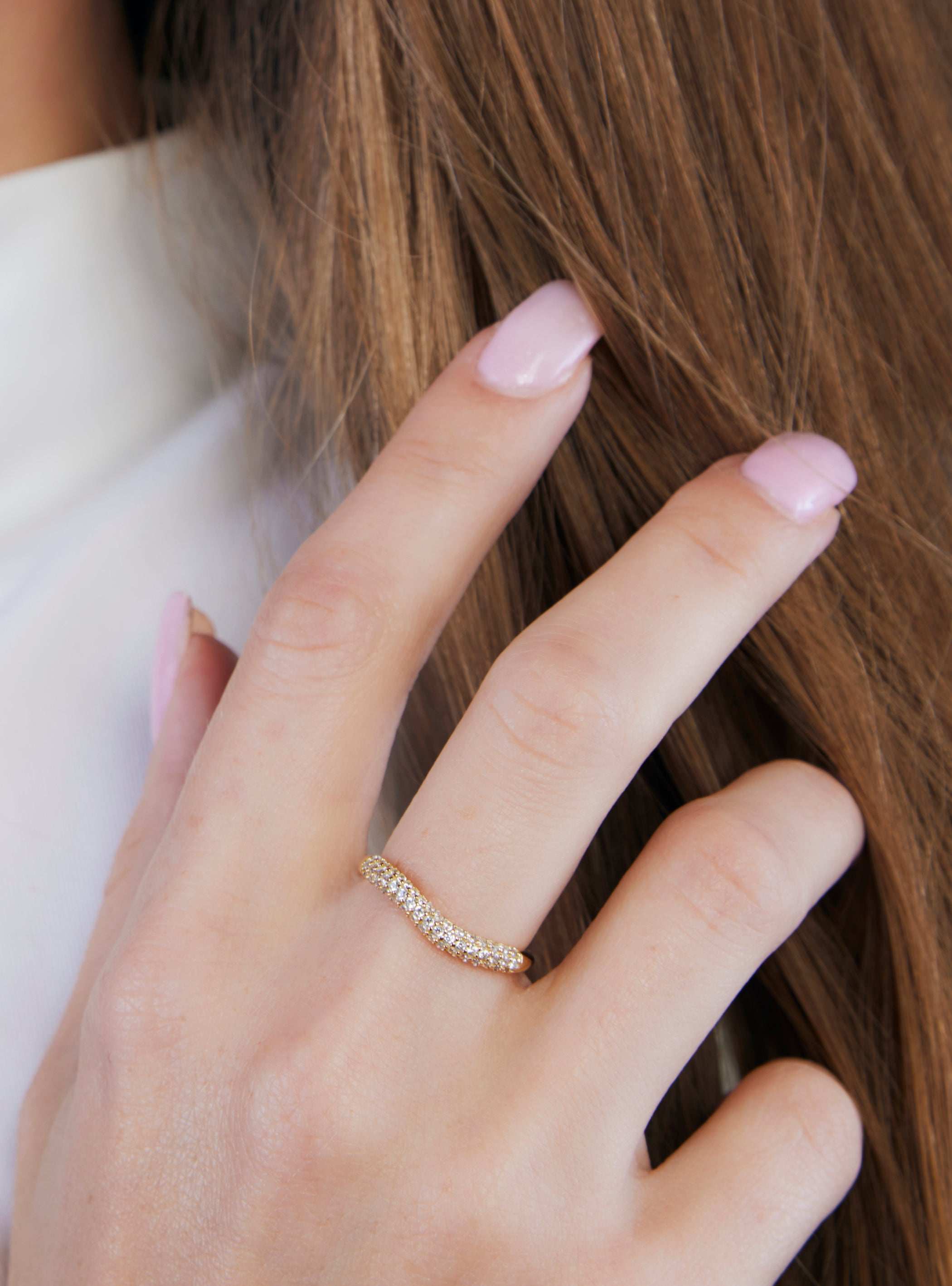 Wave Fine Delicate Ring