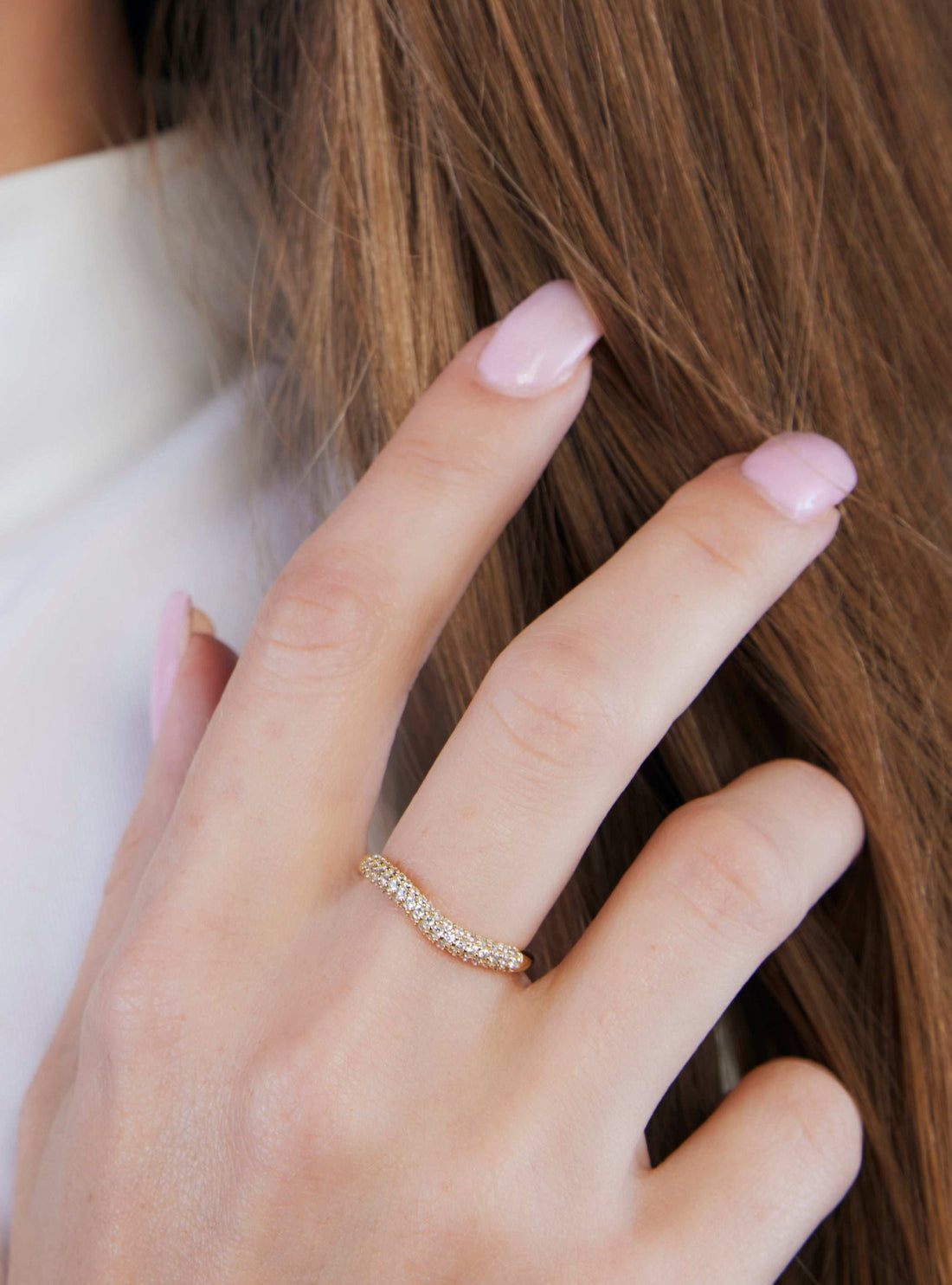 Wave Fine Delicate Ring