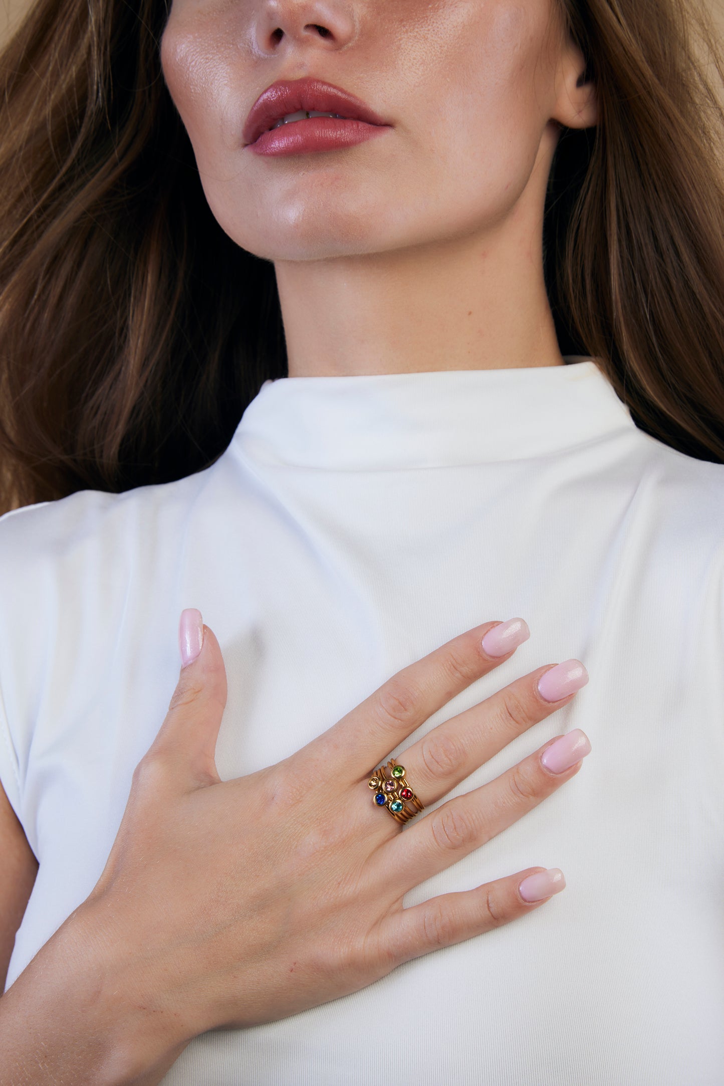 Oval Zircon Dainty Ring