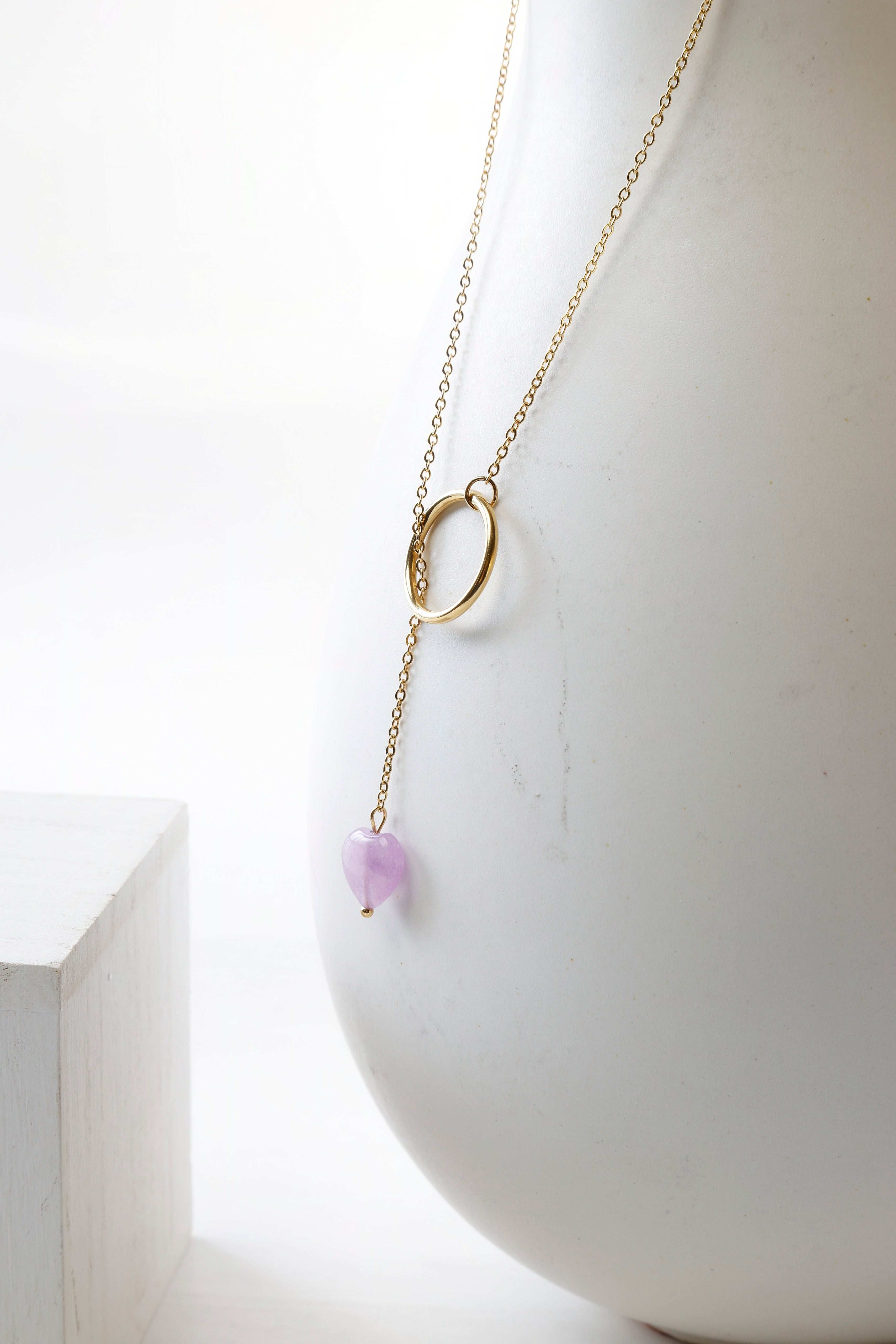 Purple Love Heart Necklace