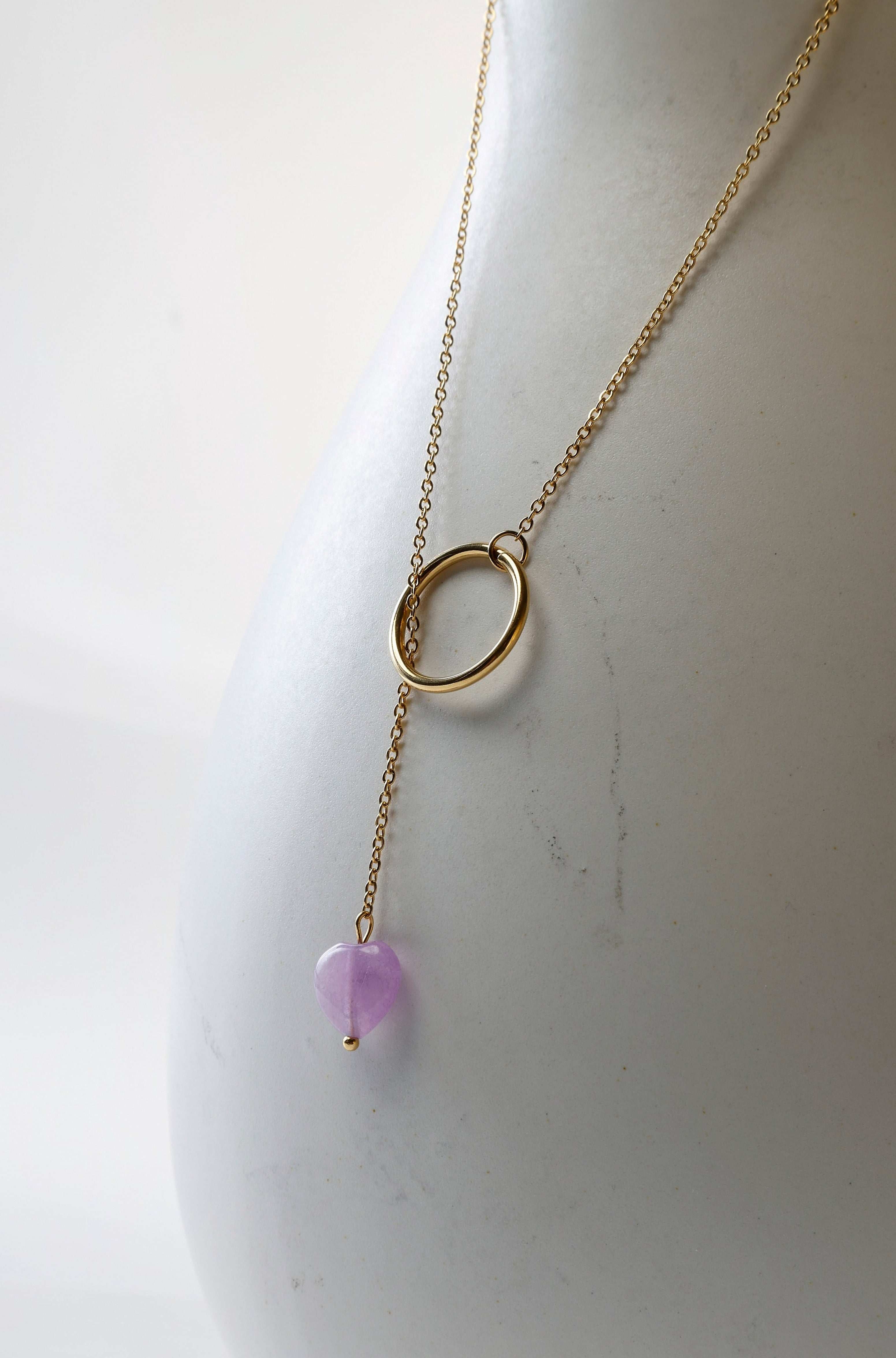 Purple Love Heart Necklace