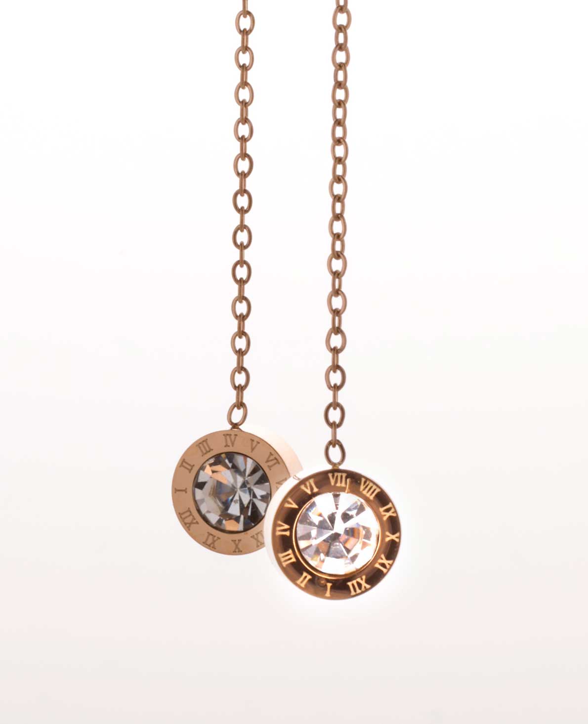 Odile- Roman Numerals Zircon Drop Tassel Long Earrings