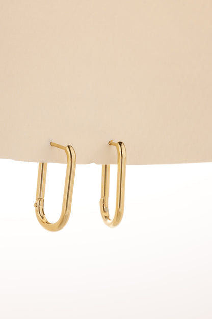 Engraved Paper Clip Drop Two- Way Earring