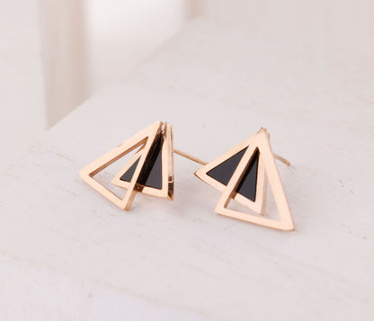 Simple Rose Gold Ear Studs