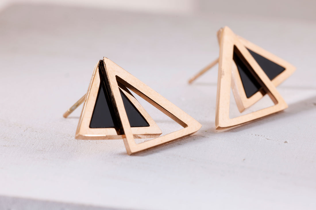 Simple Rose Gold Ear Studs