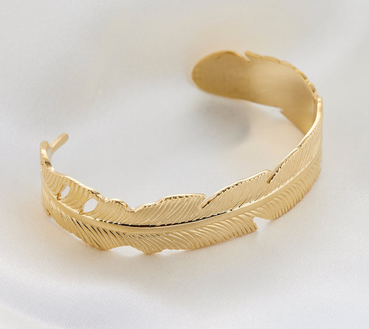 Leaf Bangle Bracelet