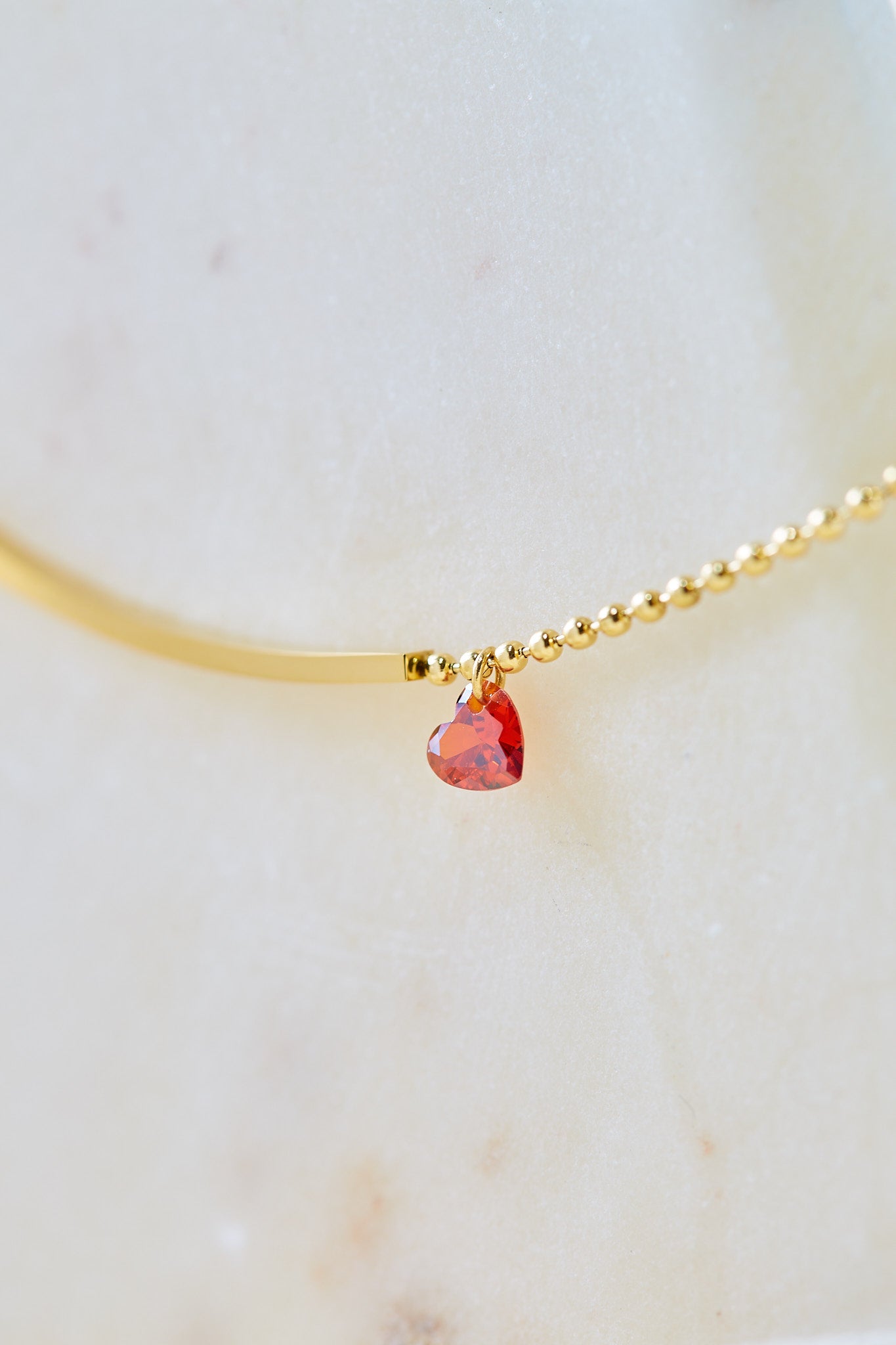 Red Crystal Heart Bracelet