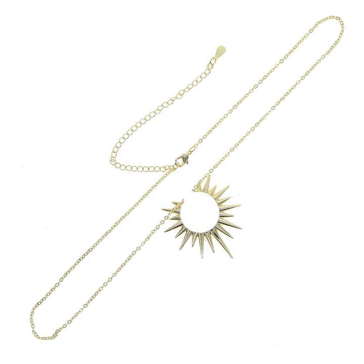 Open Sun link Chain Necklace