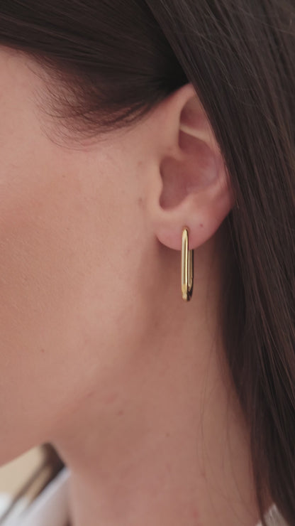 Engraved Paper Clip Drop Two- Way Earring